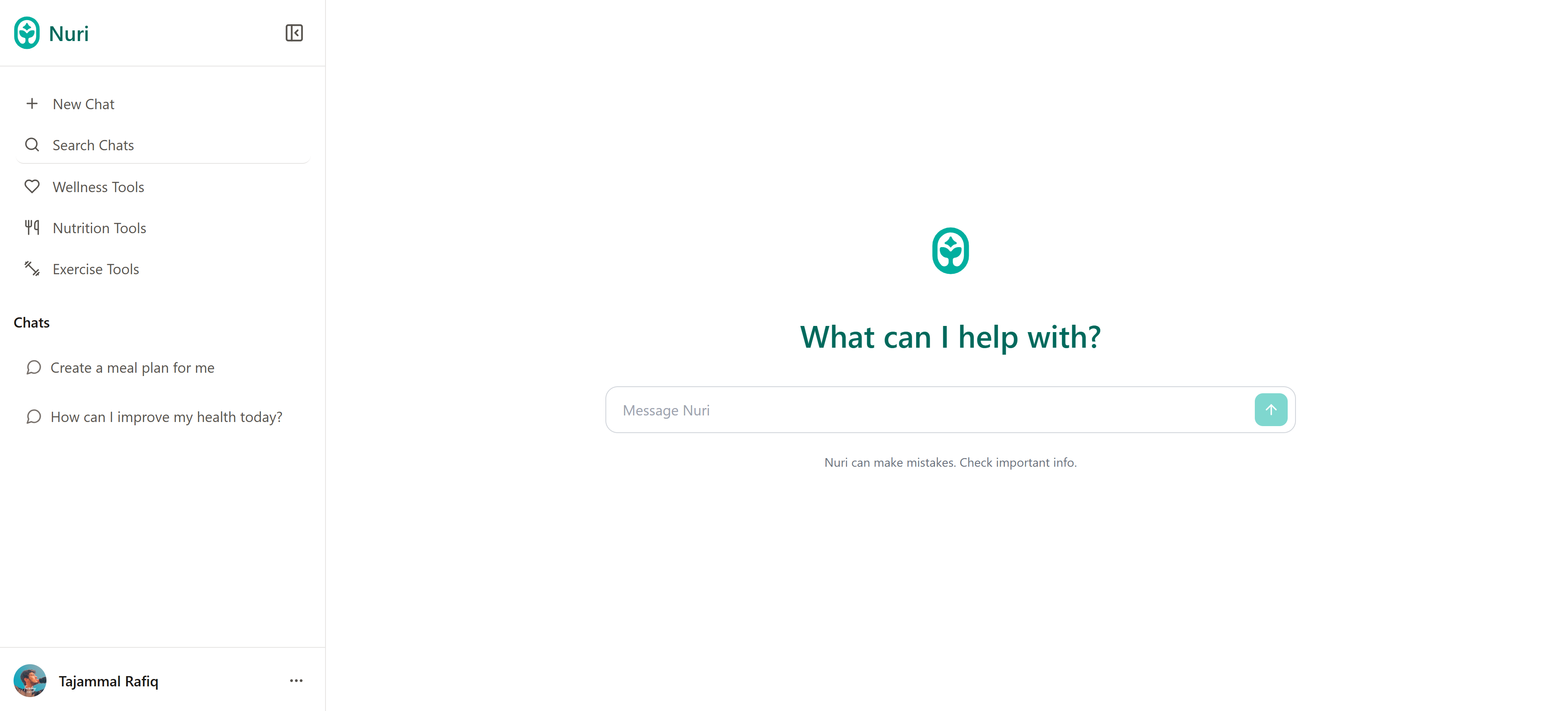 Nuri AI Wellness Dashboard